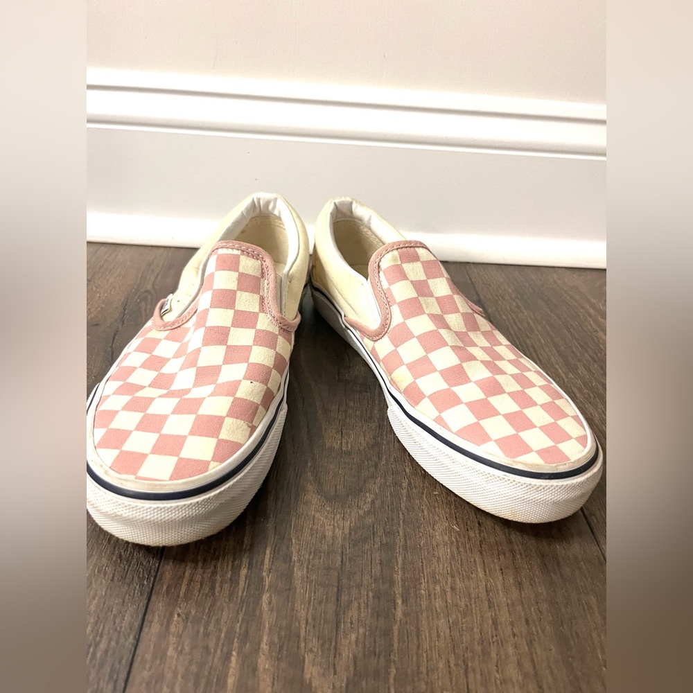 VANS - Slip-On Checkerboard Skate Shoe - Foxglove / White - Women’s 7.5 - Picture 4 of 7
